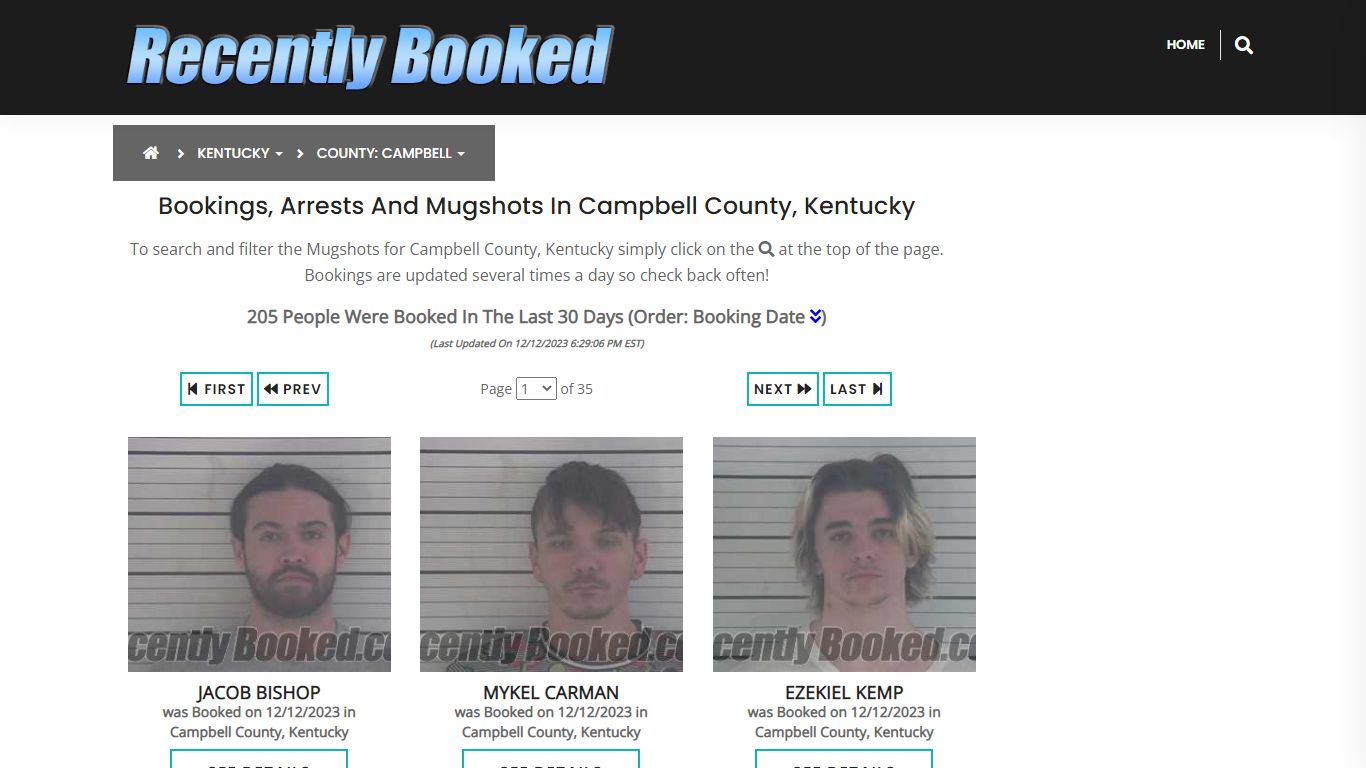 Bookings, Arrests and Mugshots in Campbell County, Kentucky